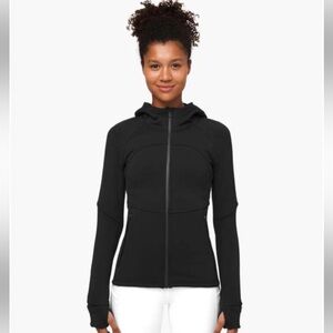 Lululemon Fleece Flurry Black Hooded Warm Jacket size 8